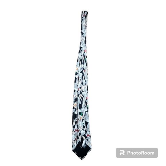 Looney Tunes Men's Bugs Bunny Tie 100% Silk. - Picture 3 of 6